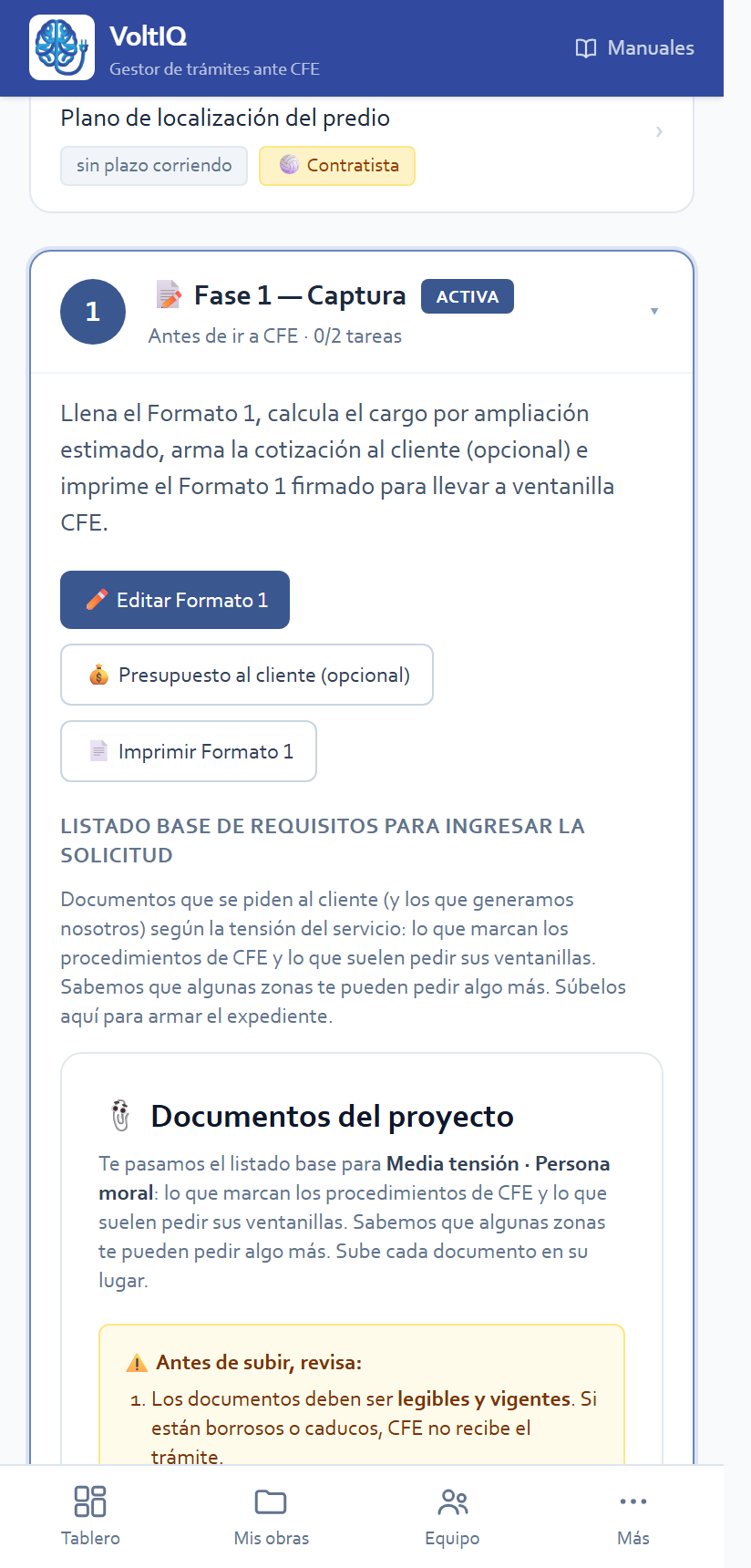 La Fase 1 — Captura dentro de la obra
